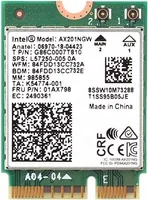 Karta sieciowa Intel WiFi 6 AX201 M.2 do laptopa, zbliżenie — modernizacja karty Wi-Fi na nowszy standard