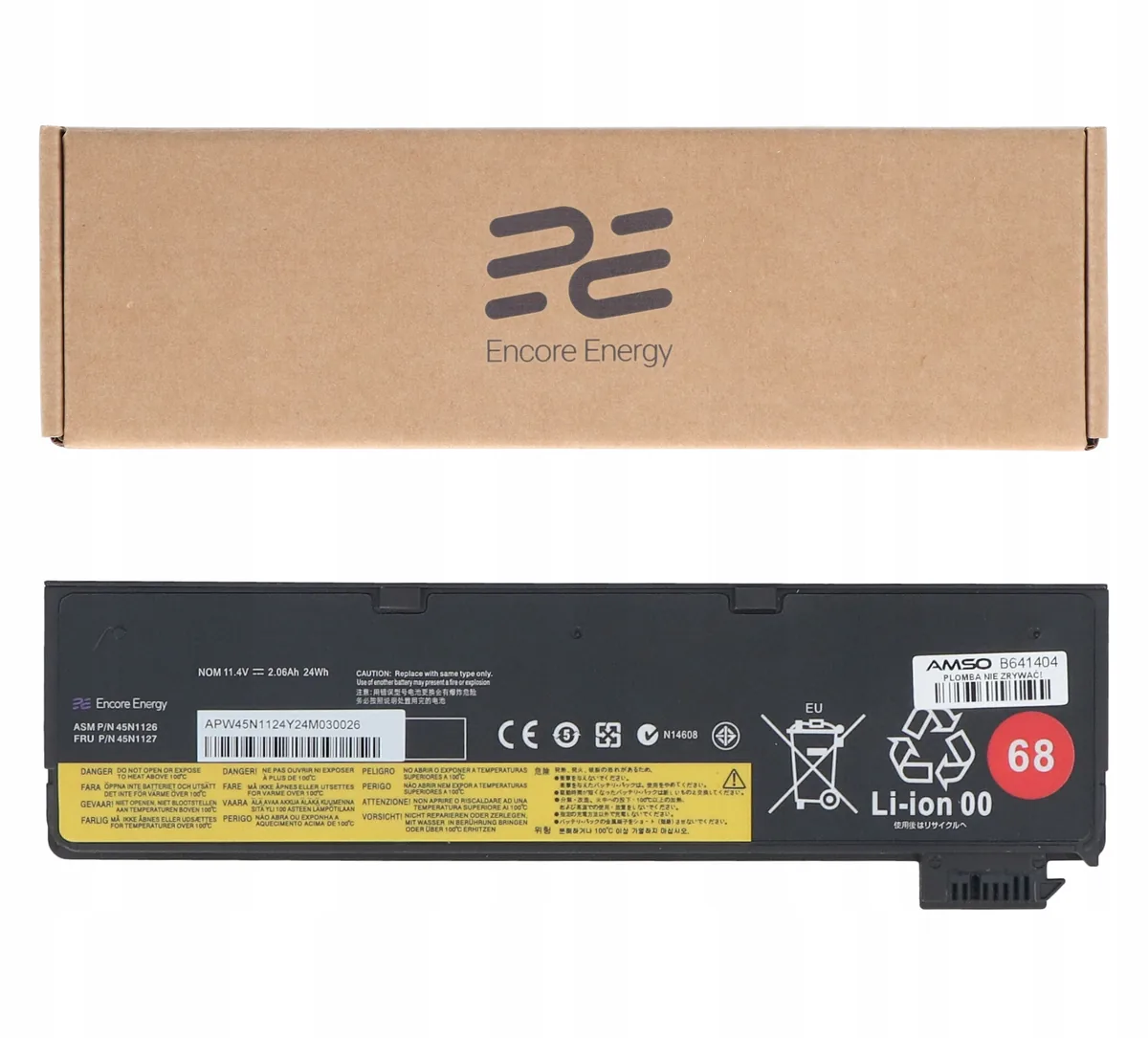 Zbliżenie baterii CMOS CR2032 na płycie głównej — wymiana baterii w laptopie Lenovo ThinkPad