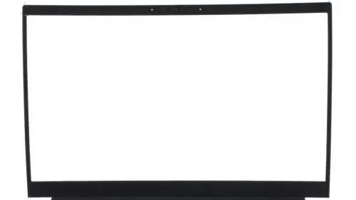 Czarna ramka matrycy laptopa na białym tle — wymiana matrycy w laptopie z ramką bezramkową (edge-to-edge)